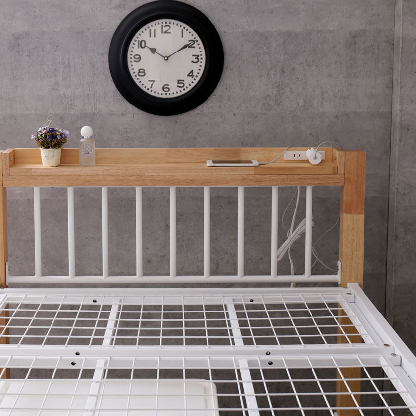 Edith 収納ベッド シングルベッド とキャスターボード(2個組) が