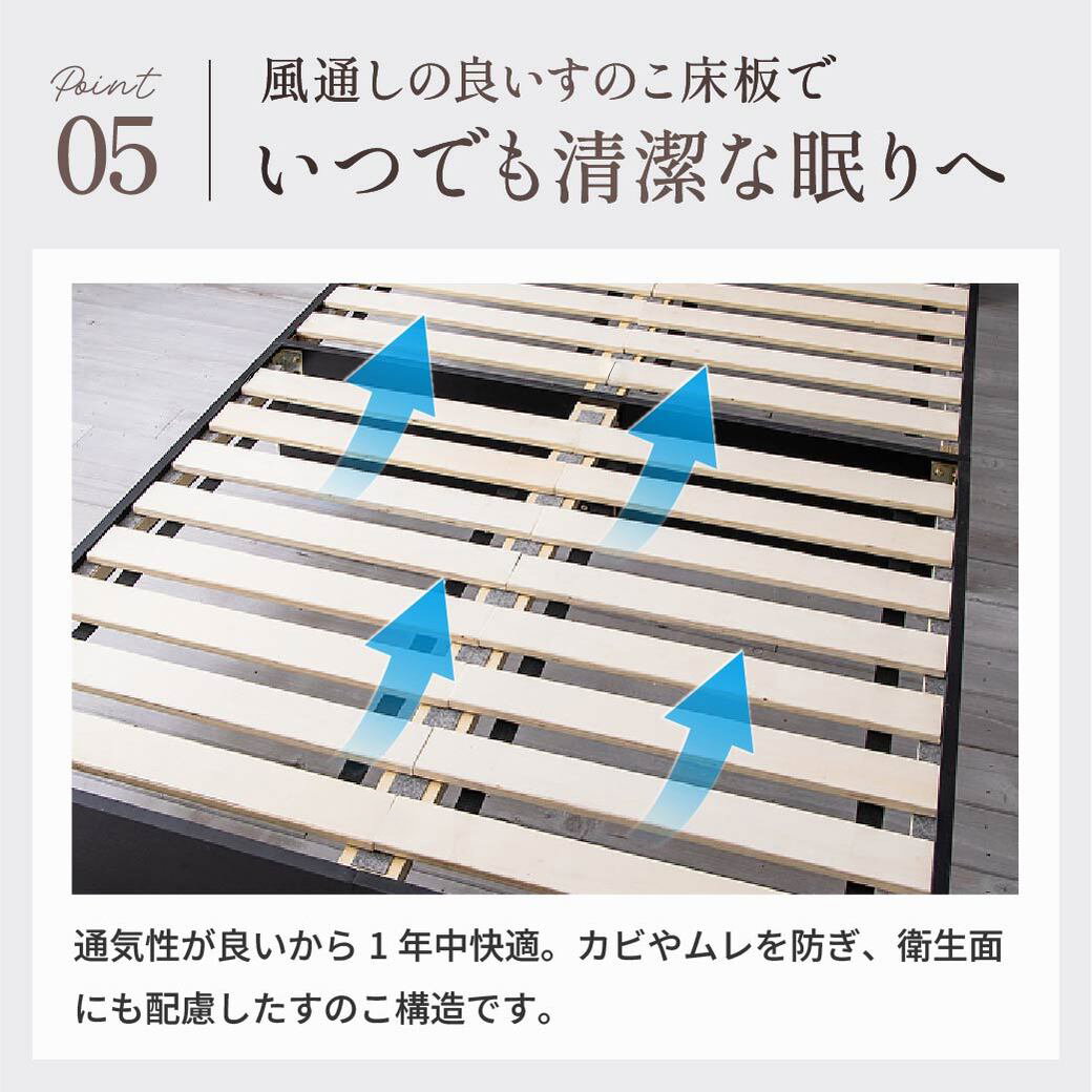 ベッド 収納 シングルベッド マットレス付き 収納付き USBコンセント