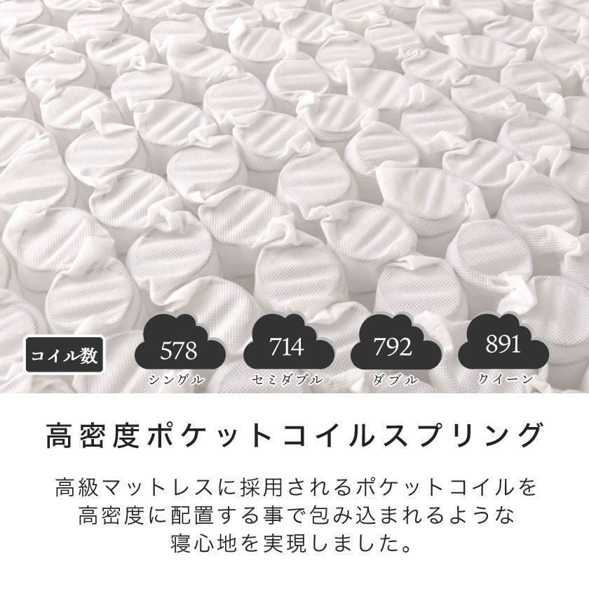 値下げしました！5/6までの期間限定出品✳︎無印良品ポケットコイルマットレス 寝返りしやすく通気性のよいマットレス 超高密度ポケットコイル