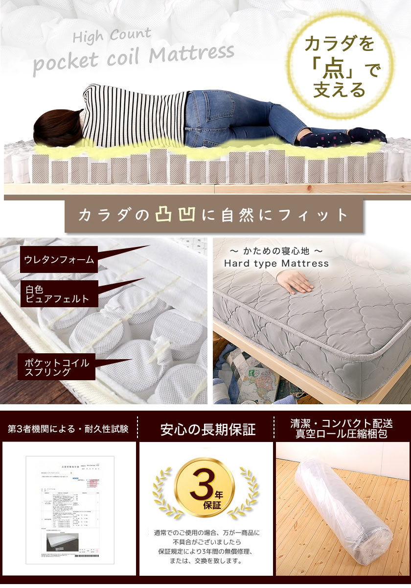 ポイント10倍】TIINA2 ティーナ2 収納ベッド セミダブル 厚さ15cm