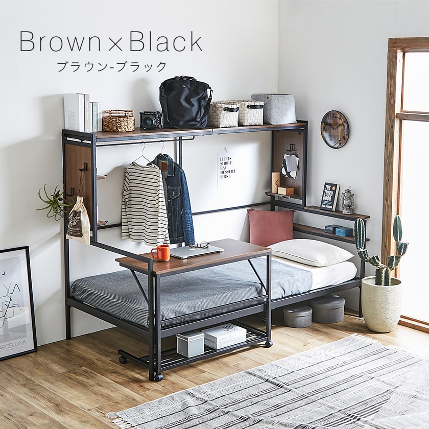 スチールベッド アイアンベッド デスク付き システムベッド ベッド スチールベッド アイアンベッド デスク付き システムベッド ベッド