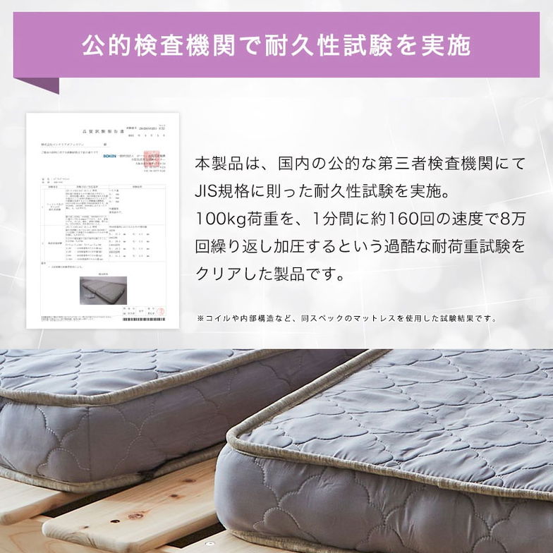 折り畳みポケットコイルマットレス 【ショートセミシングル】 厚さ11cm 折り畳みベッド専用2つ折りマットレス 高密度ポケットコイル