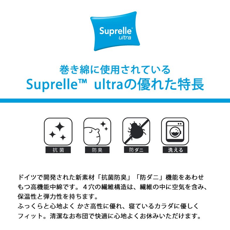 2つ折り 3層式敷き布団 【セミシングルショート】 ドイツで開発された高機能中綿「ADVANSA ・Suprelle