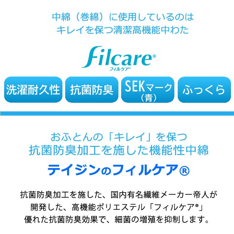 2つ折り 3層式敷き布団  【セミシングルショート】テイジン提供素材 V-lap(R)中綿使用  敷布団 