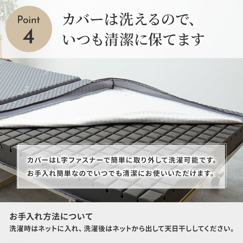 折り畳みベッド用 2つ折りウレタンマットレス セミシングルショート ブロックウレタン 高反発 かため 8cm 折りたたみマットレス 8cm厚