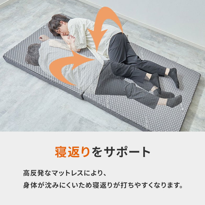 折り畳みベッド用 2つ折りウレタンマットレス シングル ブロックウレタン 高反発マットレス かため 8cm 折りたたみマットレス 8cm厚