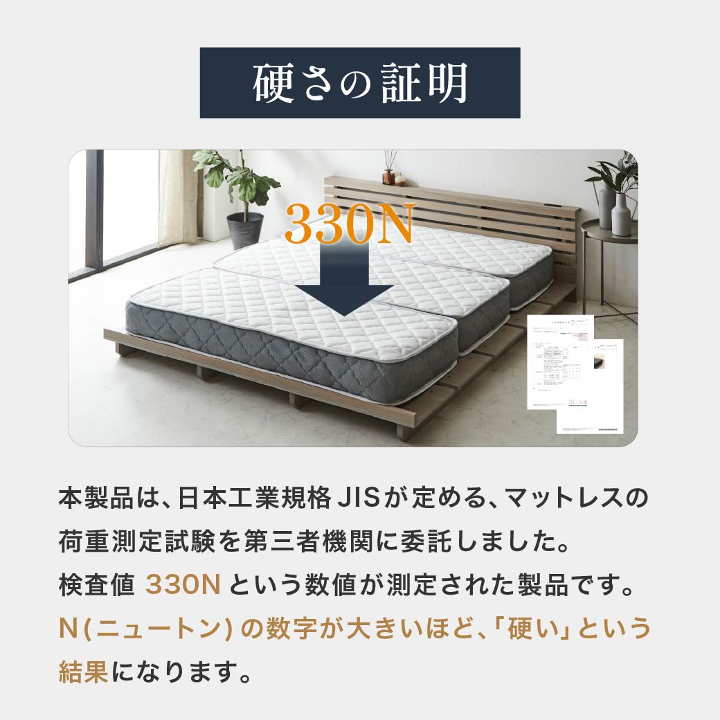 ポケットコイルマットレス 三つ折り 極厚20cm セミシングル高密度