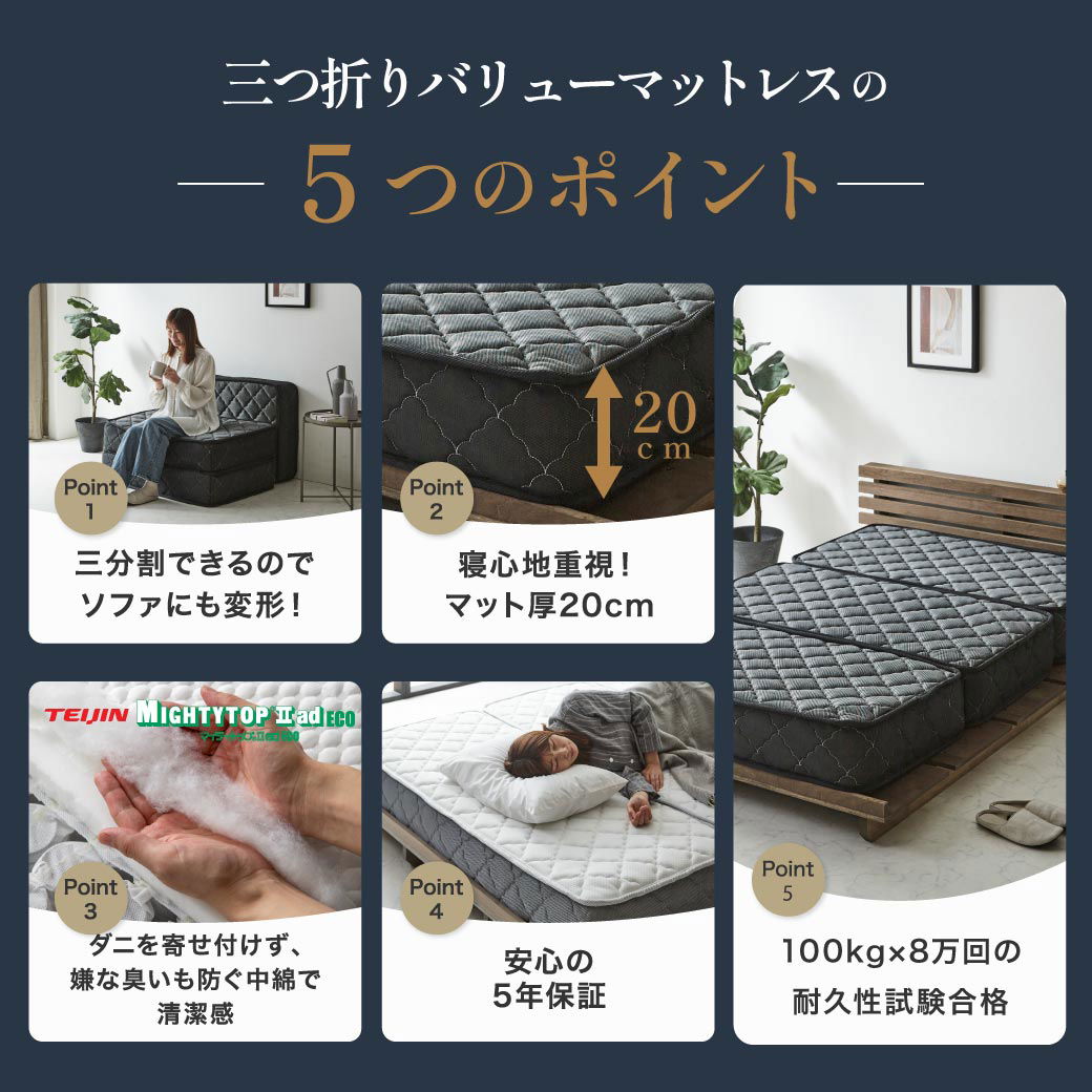 ラグア 布袋コイルマットレス 20cm 厚 体圧分散性優秀 ラグア 布袋コイルマットレス 20cm 厚 体圧分散性優秀 ラグア 布袋