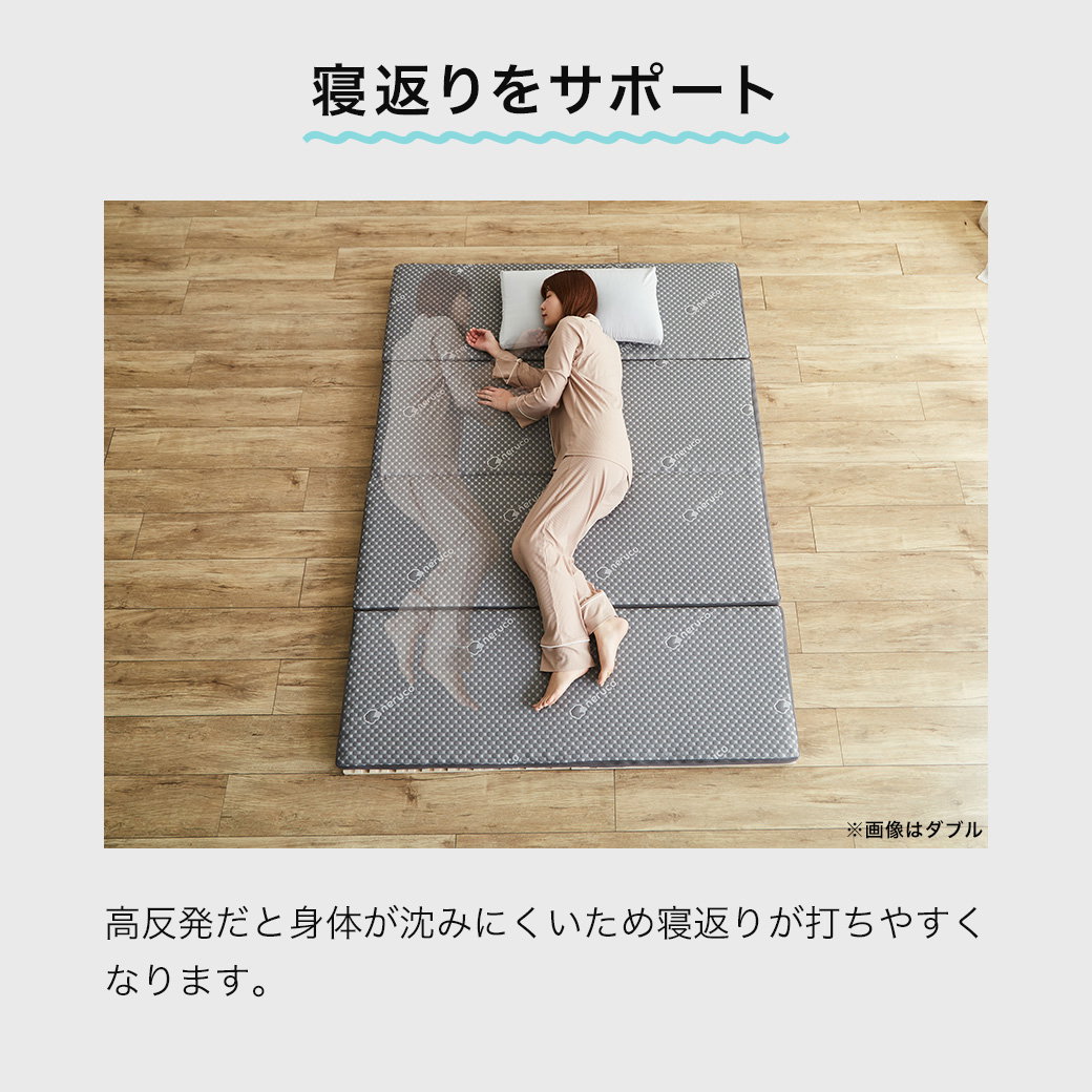 ネルコンシェルジュ 四つ折りウレタンマットレス 厚さ8cm シングル