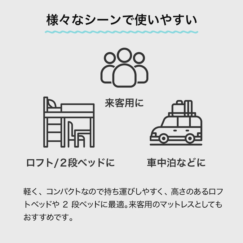 ネルコンシェルジュ 四つ折りウレタンマットレス 厚さ8cm クイーン クイーンサイズ 抗菌防臭 高復元率 高反発 高密度35D 軽量