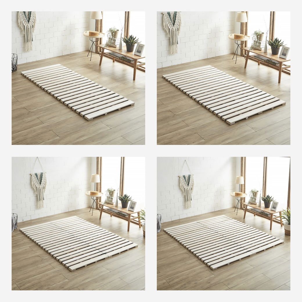 ロールすのこマット すのこベッド 幅90cmタイプ ベッドフレーム 木製