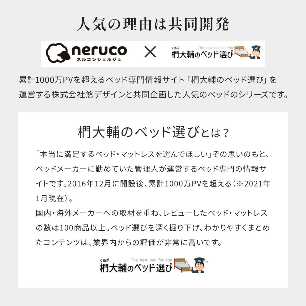 zesto ゼスト ヘッドレス 引き出し収納付きベッド 7ゾーンポケット