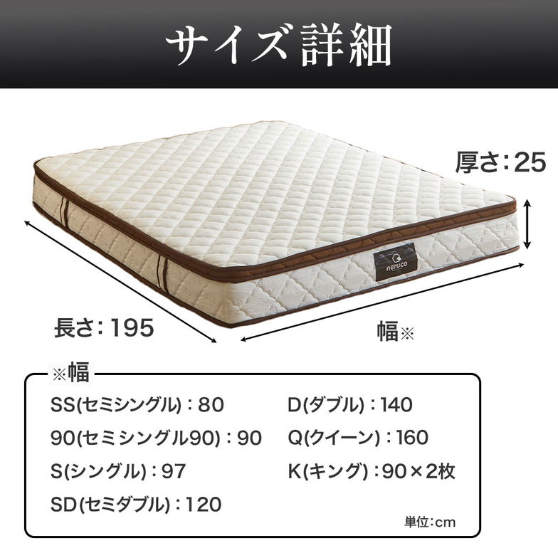 極厚25cm ハイカウントマットレス シングル ポケットコイル 超高密度 3ゾーン 高反発 硬め 抗菌 防ダニ 防臭 消臭 ハイカウント コイル数1710個 マットレス