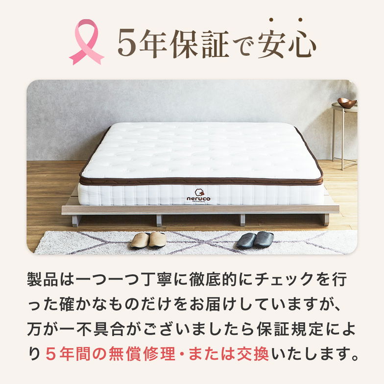 極厚25cm ハイカウントマットレス セミダブル ポケットコイル 超高密度 3ゾーン 高反発 硬め 抗菌 防ダニ 防臭 消臭 ハイカウント コイル数2109個 マットレス