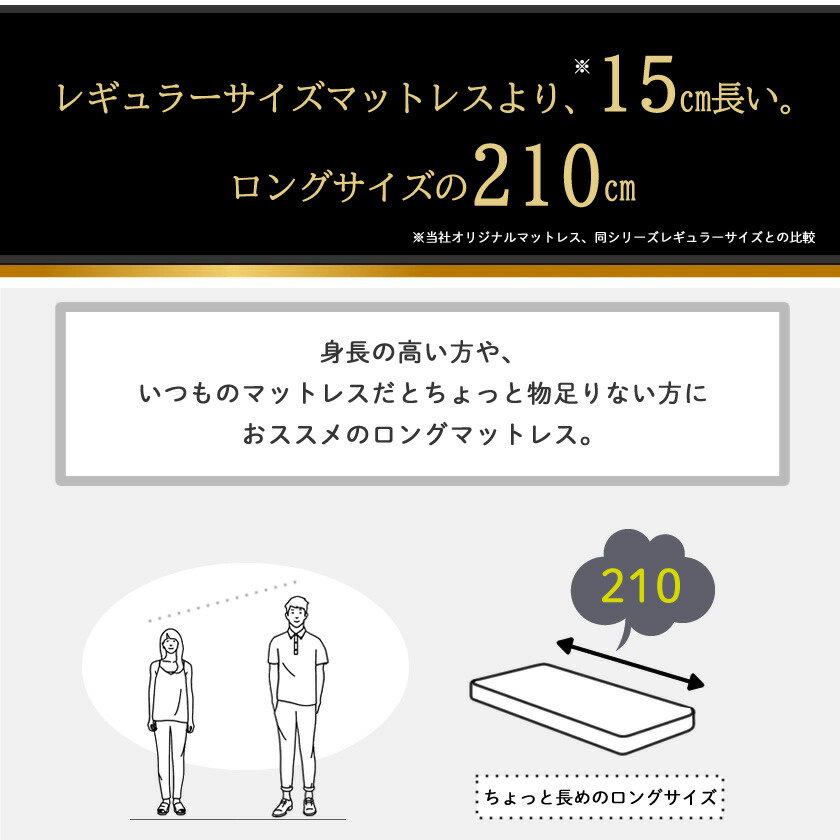 ポケットコイルマットレス クイーンロング 厚さ20cm 高密度 バリュー