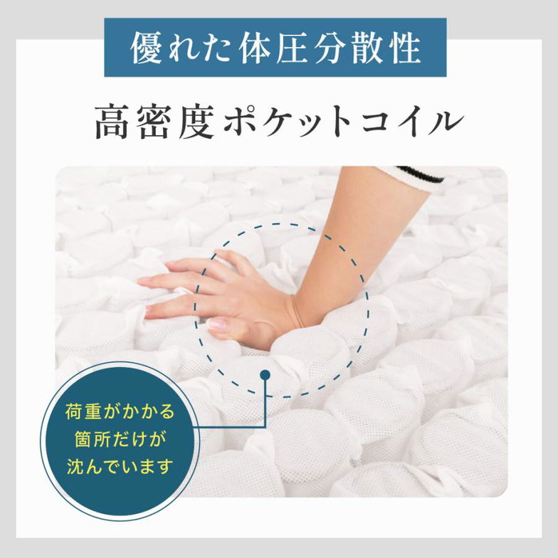 ネルコ 高密度ポケットコイルマットレス キング 体圧分散  ハードタイプマットレス