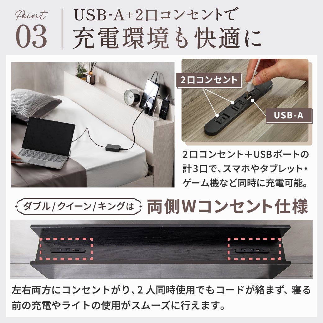 収納付きベッド シングルショート 厚20cmバリューポケットコイル