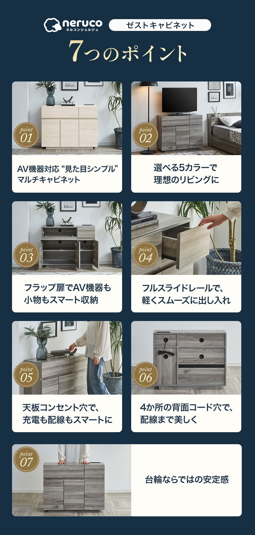 ゼストキャビネット7つのポイント