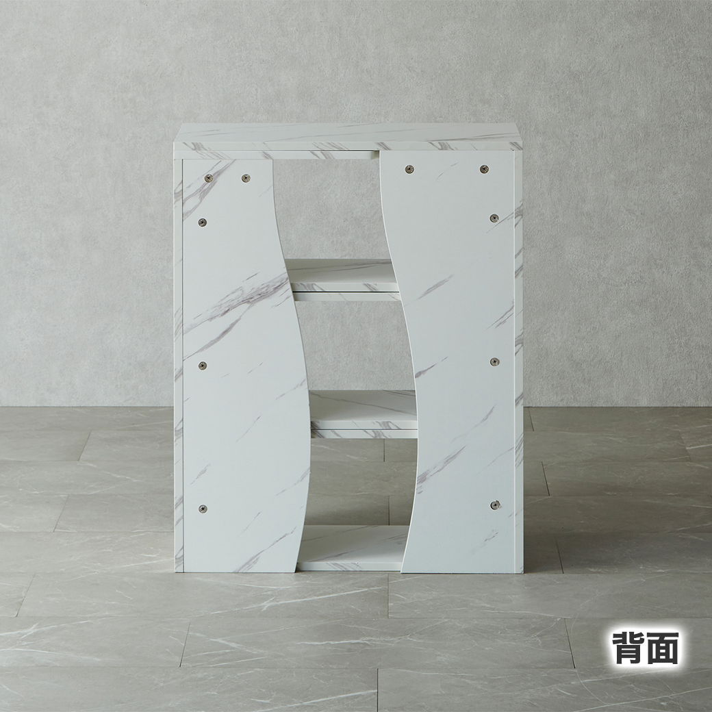 伸縮ラック ラック カルミーク セラミック調 幅60～108cm 伸縮棚 収納