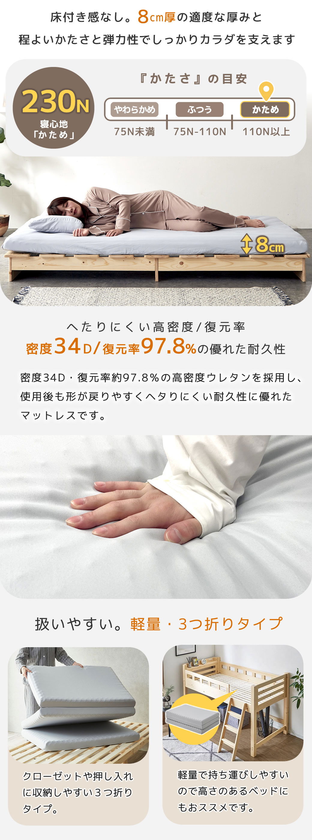 高反発 マットレス