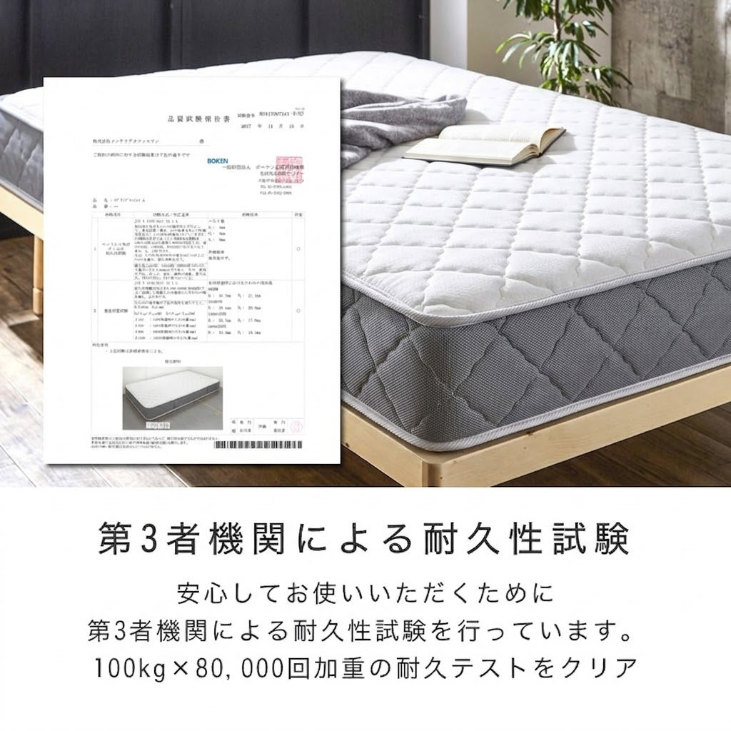 ポケットコイルマットレス クイーン 厚さ20cm 両面仕様 高密度バリュー