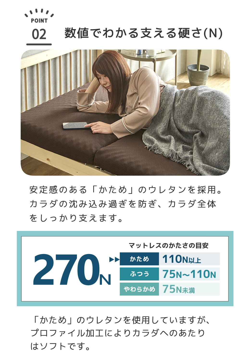 三つ折りウレタンマットレス シングルショート 30D 10cm厚