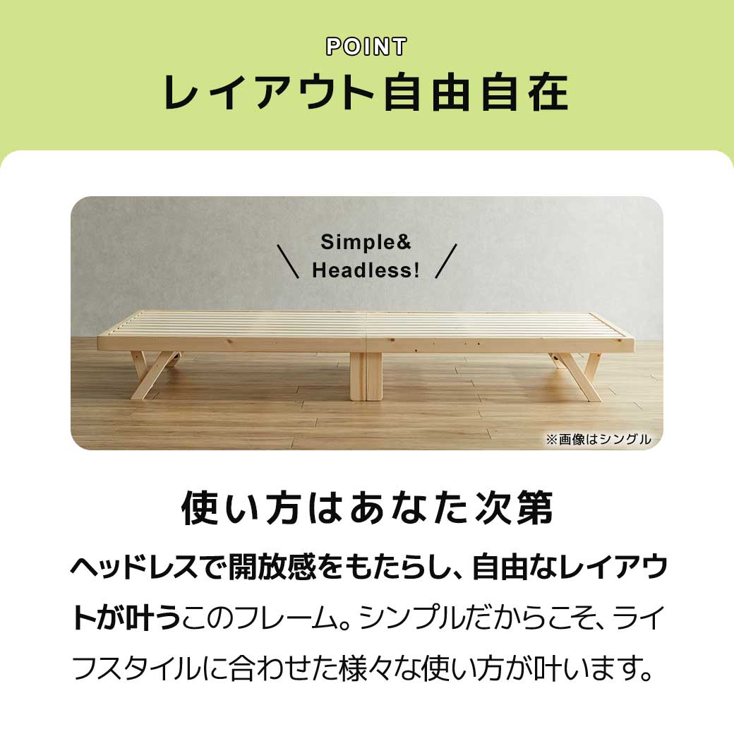 バノン 折りたたみベッド すのこベッド ベッドフレーム セミシングル