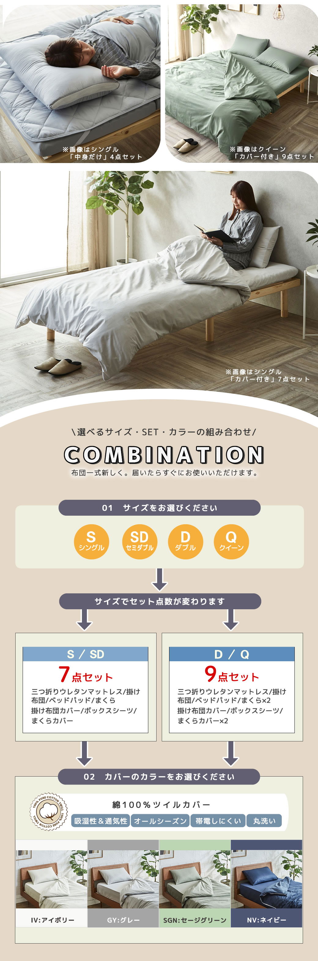 ベッド用布団セット