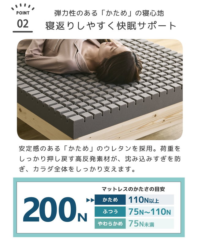 三つ折りウレタンマットレス セミシングル 10cm厚 30D ブロックウレタンマットレス かため 折りたたみマットレス 洗えるカバー 高密度タイプ 