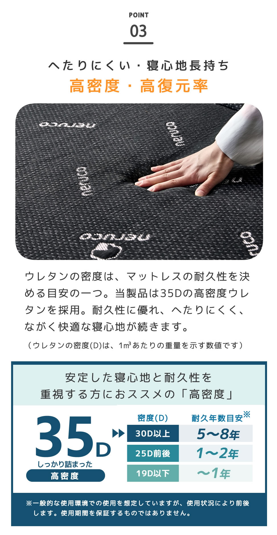 三つ折りウレタンマットレス ブロックウレタン 2層マットレス 10cm厚