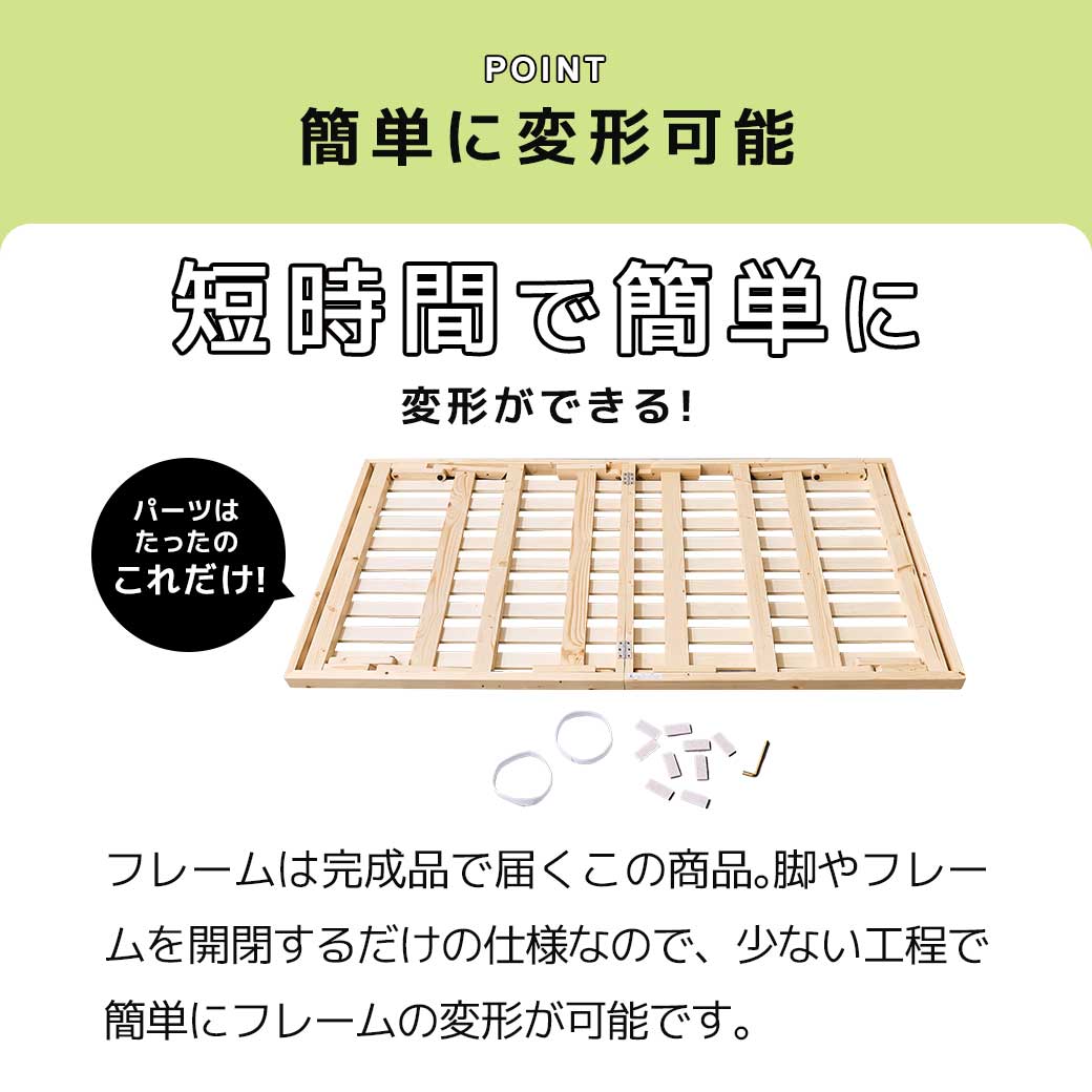 バノン 折りたたみベッド すのこベッド 厚さ10cm三つ折り25Dウレタン