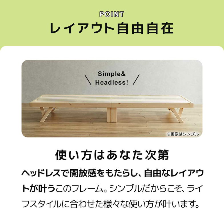 バノン 折りたたみベッド すのこベッド 厚さ10cm三つ折り30Dウレタンマットレス付き シングルショート 木製 頑丈 組み立てラクラク