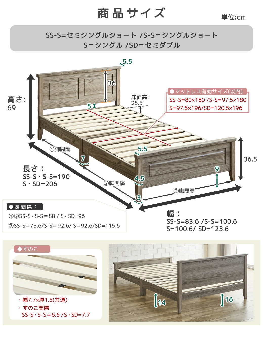 簡単組み立てベッド 工具不要 5分で完成 すのこベッド ネジ不要
