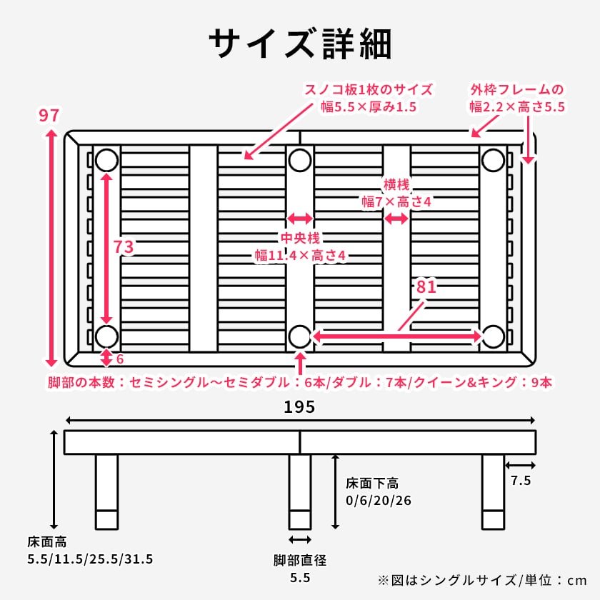 ポイント10倍】すのこベッド シングル 木製ベッド マットレス付き