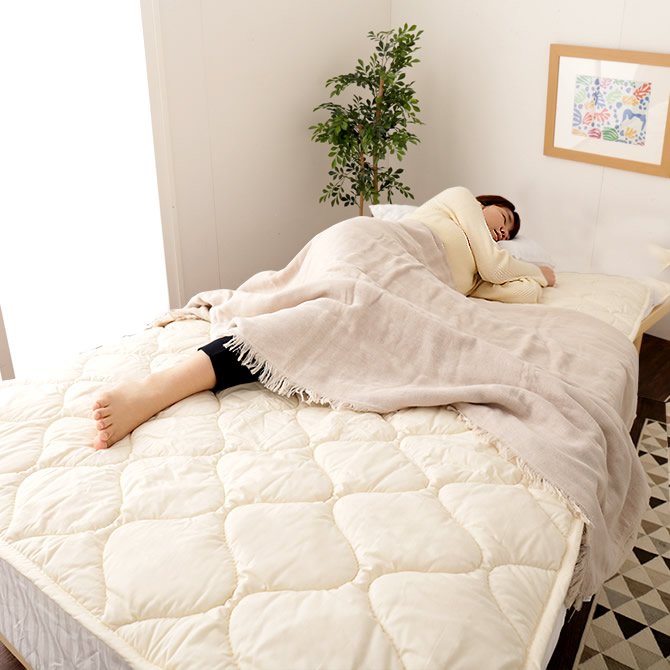 青島グレース ウール100％ ベッドパッド 100×200cm シングル 日本製 - 7
