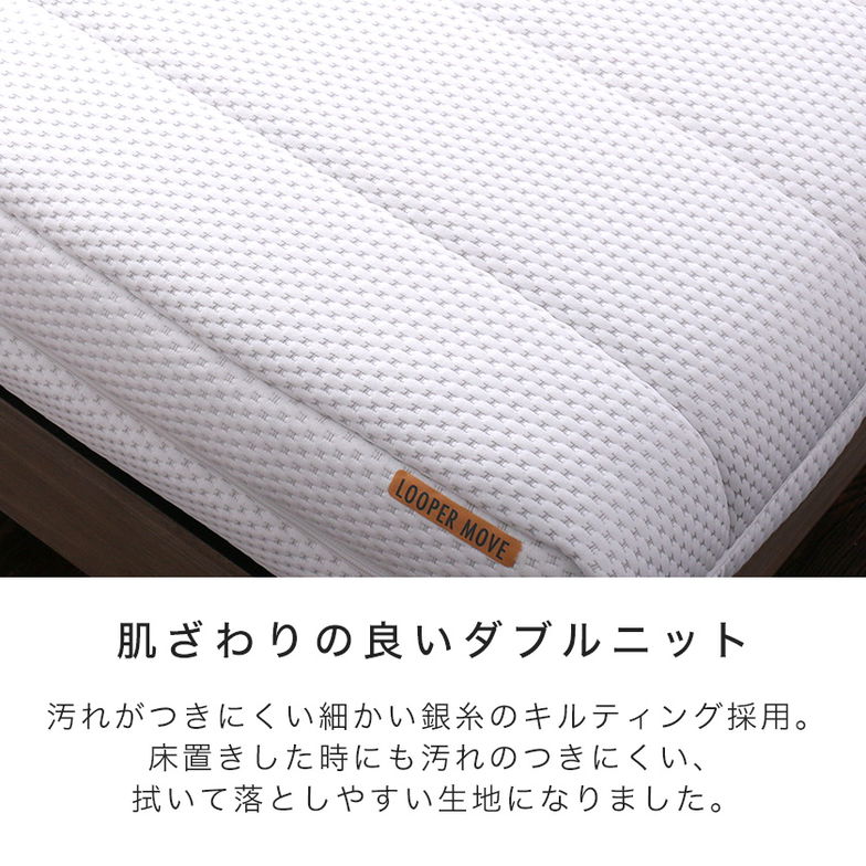 フランスベッド リクライニングベッド 電動マットレス シングル RP-1000W ルーパームーブ 2モーター 無段階調整 リモコン操作