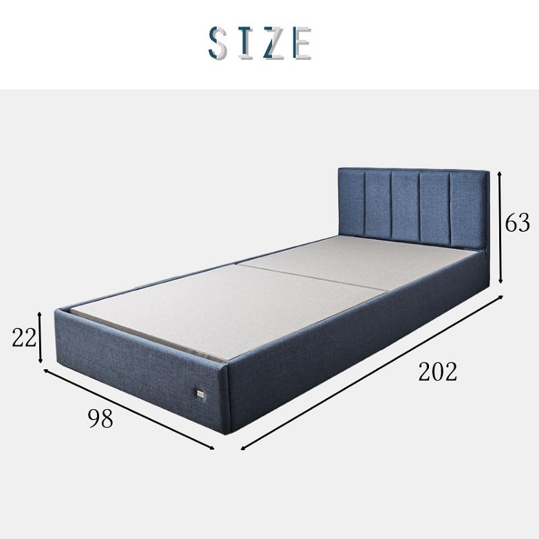 フランスベッド ホテルスタイルベッド IQベッド リンカーン シングル francebed パネルベッド デザインベッド ブルー グレー| ベッド