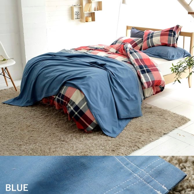 マルチカバー L ベッドスプレッド ライトデニム  Fab the Home