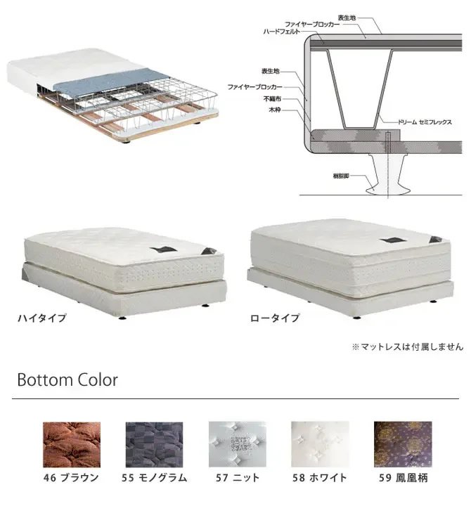 ドリームベッド Serta(サータ) ホテルスタイル594 セミフレックスボトム D ダブル 照明付き ウォールナット突板 日本製 国産 | ベッド・マットレス通販専門店  ネルコンシェルジュ neruco