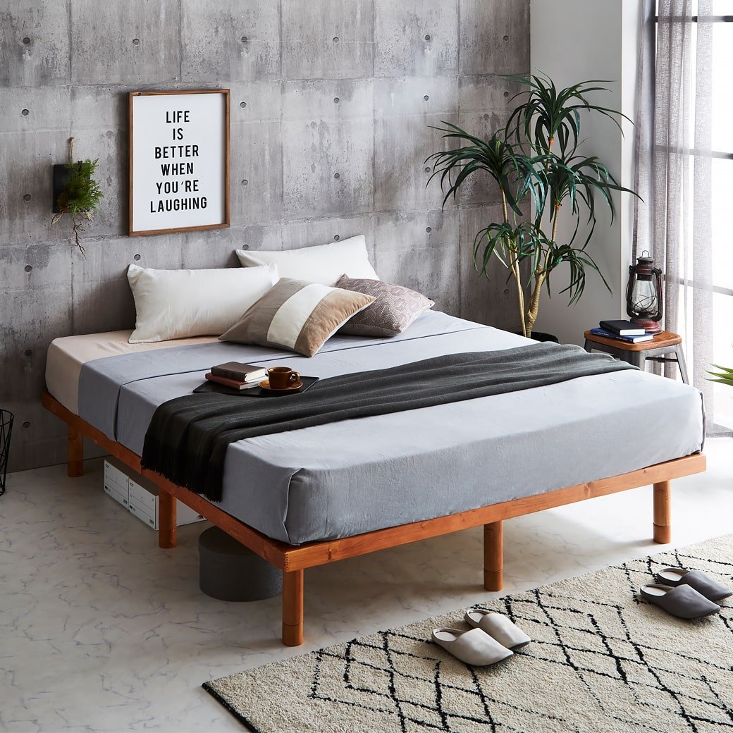 すのこベッド クイーン 木製ベッド フレームのみ ベッドフレーム