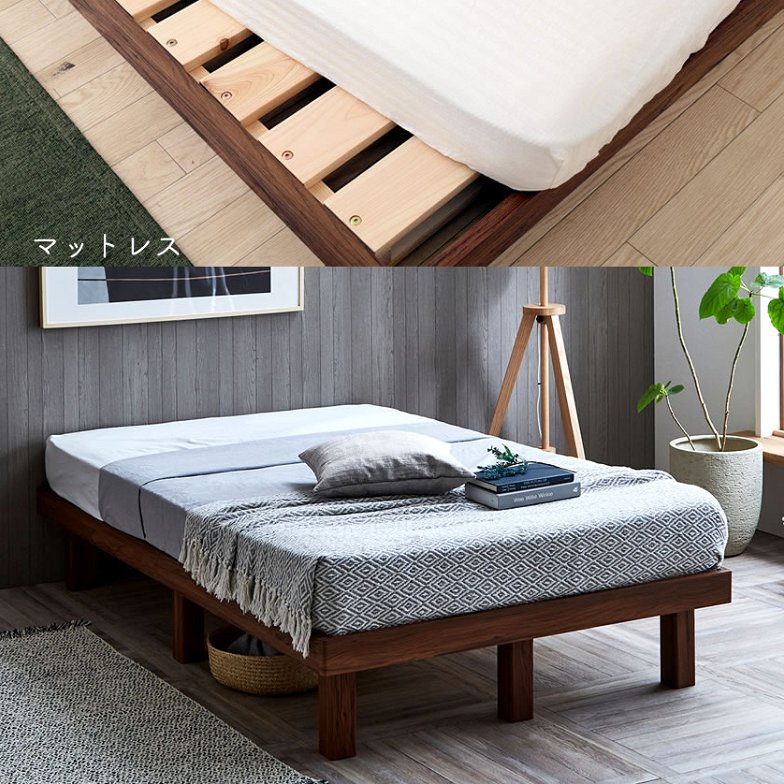 檜すのこベッド セミダブル ヘッドレスベッド 檜ベッド スノコベッド セミダブルベッド 木製ベッド