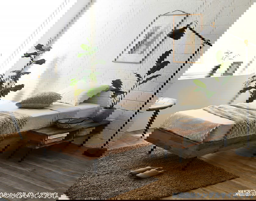 ナチュラルウッド すのこベッド マットレス付き ネルコンシェルジュ ベッド すのこベッド ハイタイプ シングル