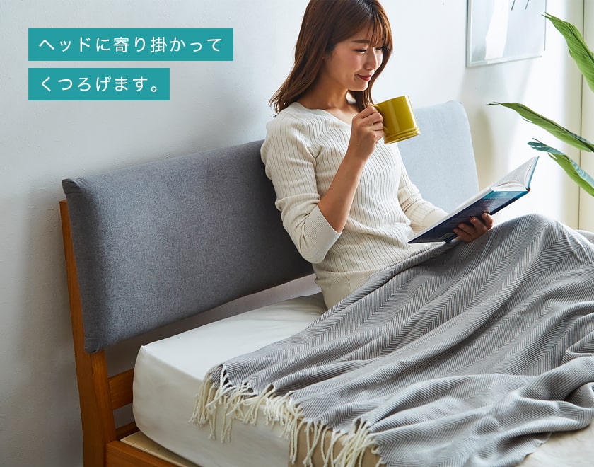 スオマ ファブリックベッド すのこベッド セミダブル マットレスセット