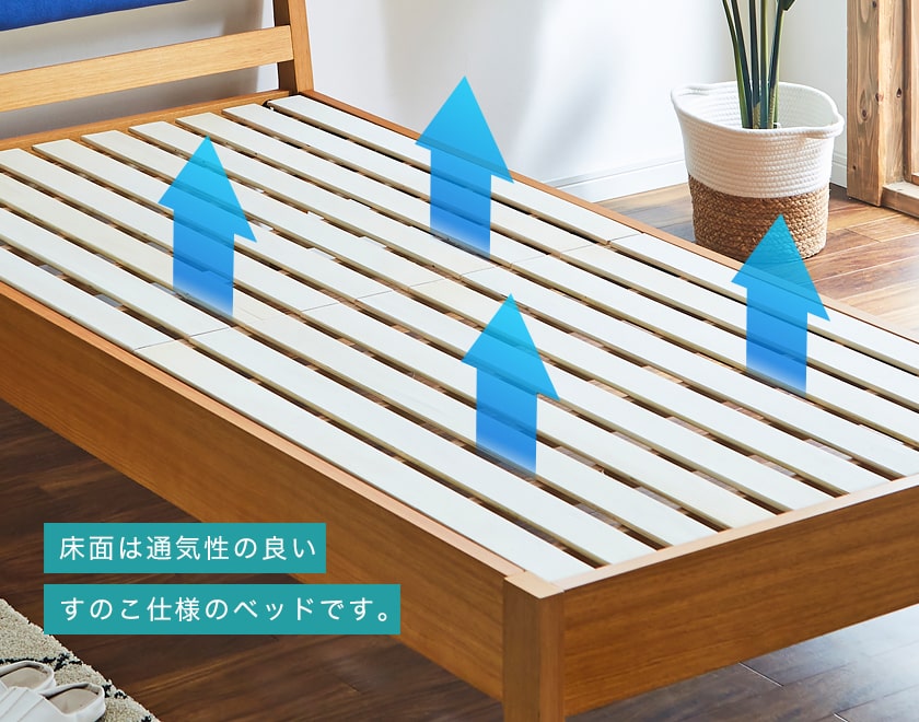 ポイント10倍】スオマ ファブリックベッド すのこベッド シングル