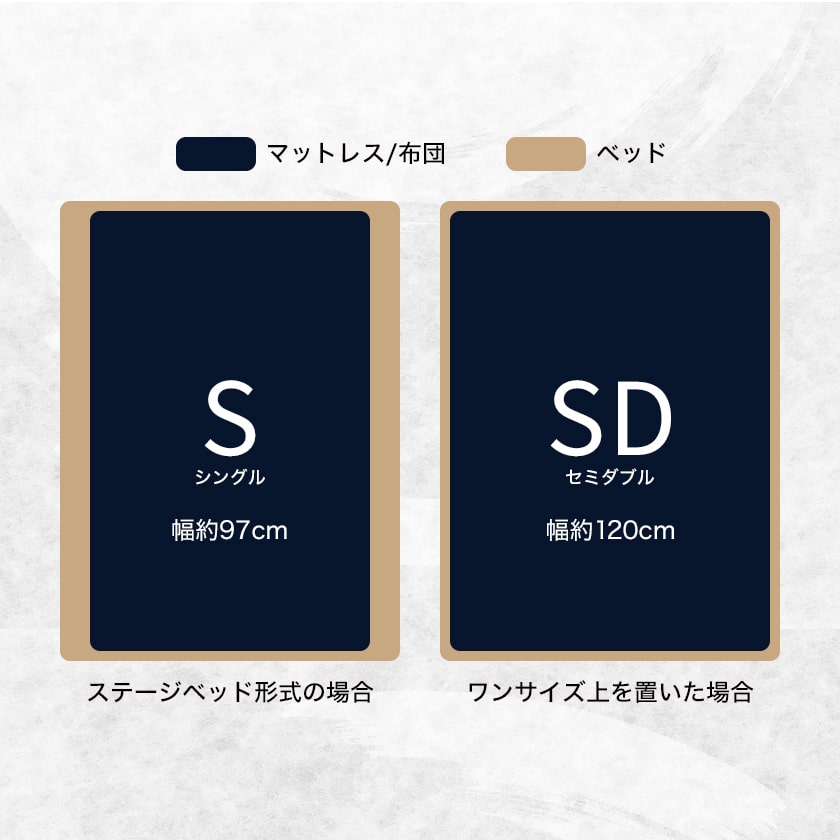 檜ローベッド 桐すのこベッド 2サイズ対応 ステージベッド シングル 厚