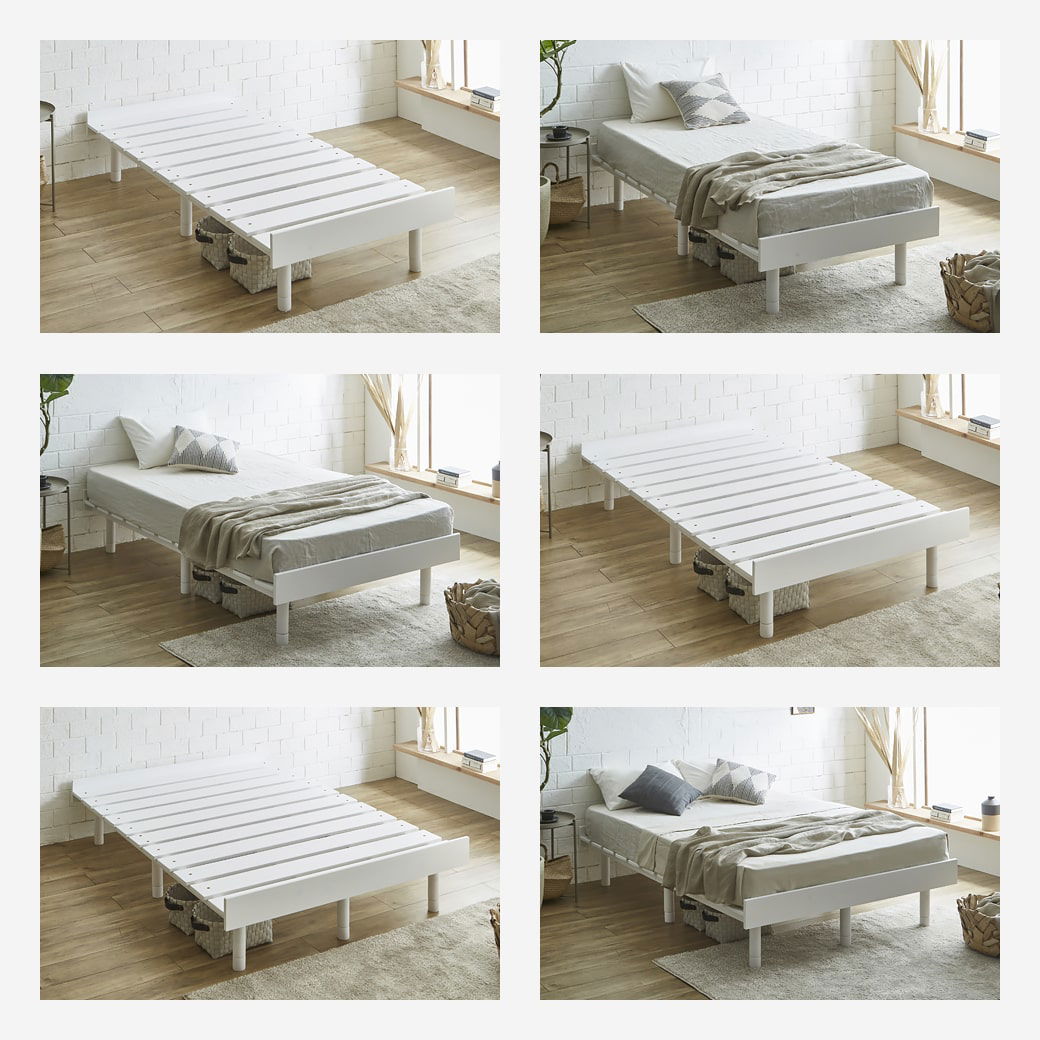 マーヴィン すのこベッド ダブル ベッド単品のみ 木製 頑丈 耐荷重