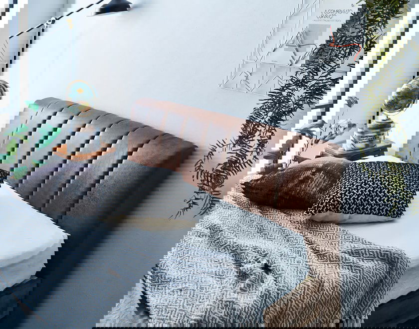 ポイント10倍】イヴェール ファブリックレザーベッド クイーン 厚さ