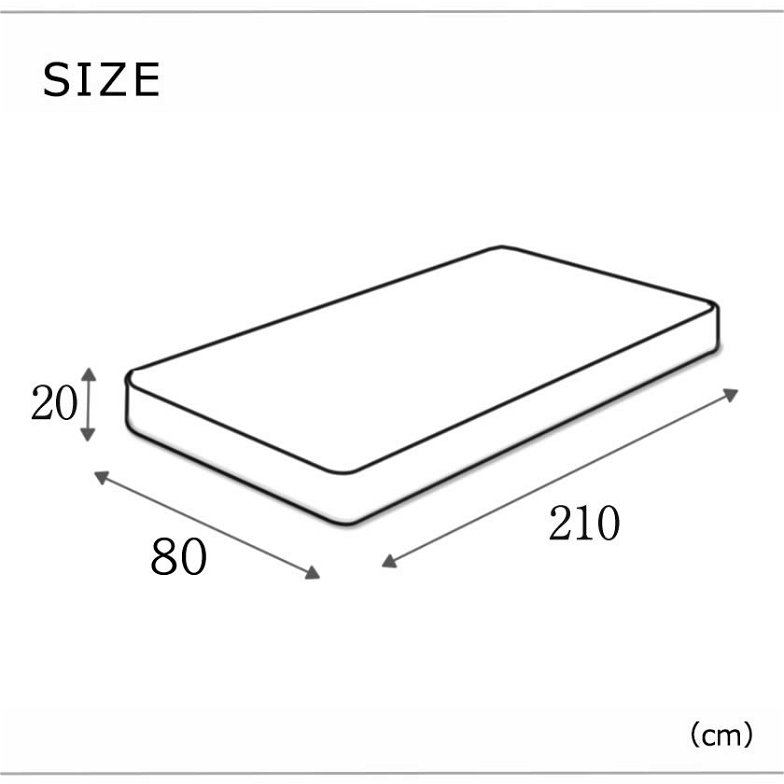 高密度ポケットコイルマットレス セミシングルロング 80×210×20cm ベッドマットレス バリューマットレス nerucoオリジナルマットレス