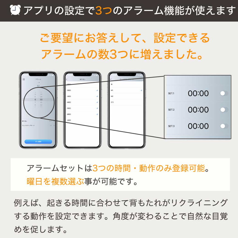 電動ベッド サイドガード付 20cm厚マットレス付き シングル 2モーター スタンダードモデル  nerum  スマホ対応 アプリ対応 静音