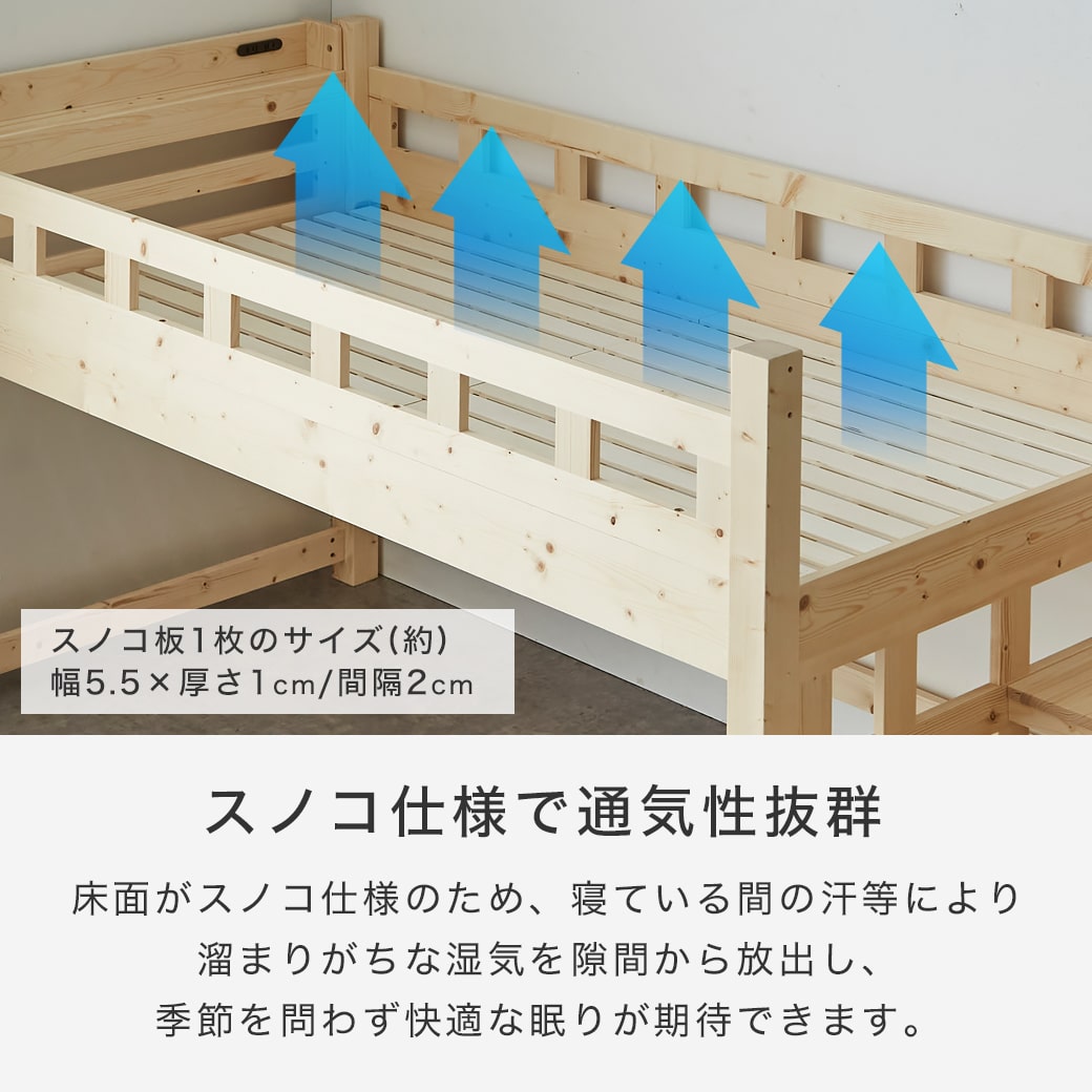 商談中 ロフトベッド 耐荷重約700kg カティ 階段付きロフトベッド ロータイプ 耐荷重700kgクリア シングル